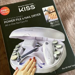 Unopened New KISS Professional Power File & Nail Dryer -all In One Nail
Care Kit